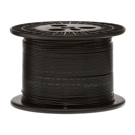 16 AWG Gauge UL1061 Stranded Hook Up Wire, 300V, 0080 Diameter, Black, 25 Ft Length